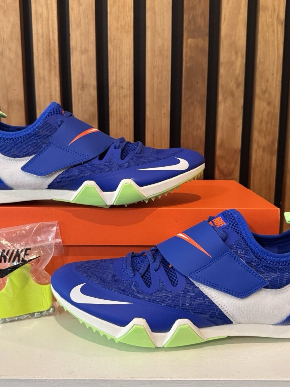 SIZE 10 MENS - Nike Zoom PV Elite Pole Vault Spikes Racer Blue Track AA1204-400